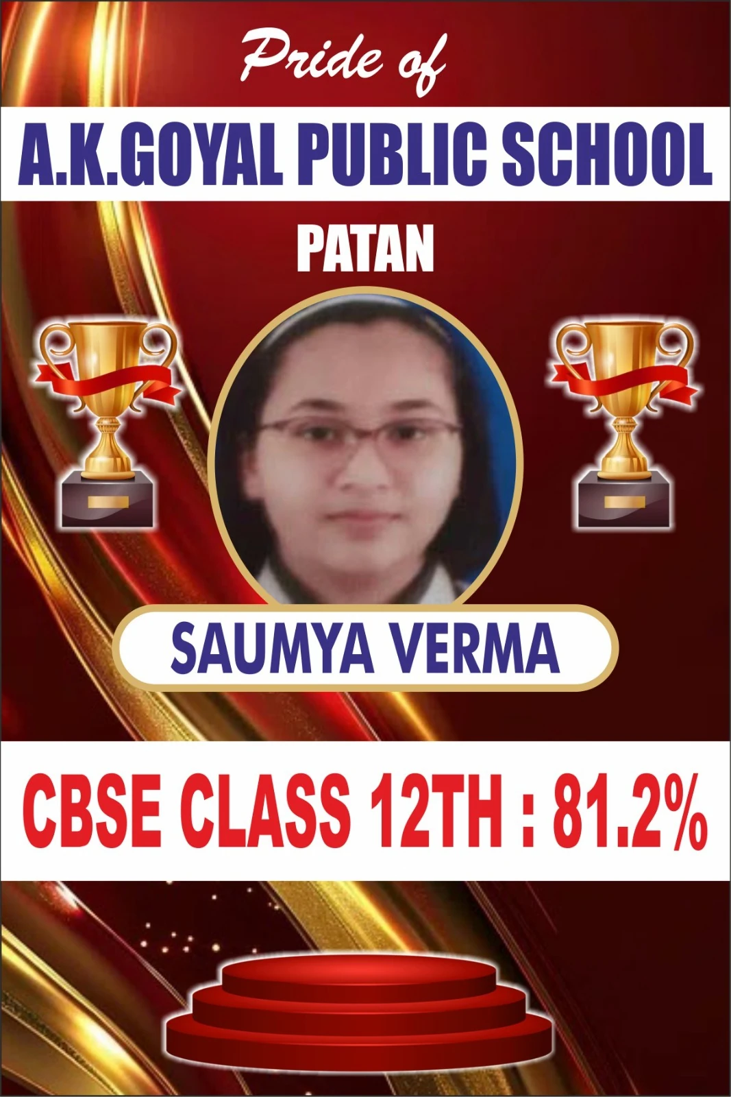 Saumya Verma achiever poster